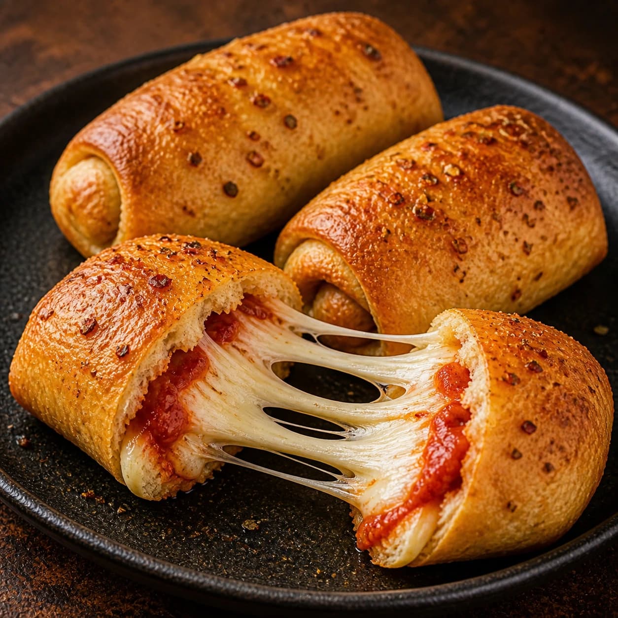 Static Cheese Pull Pizza Roll
