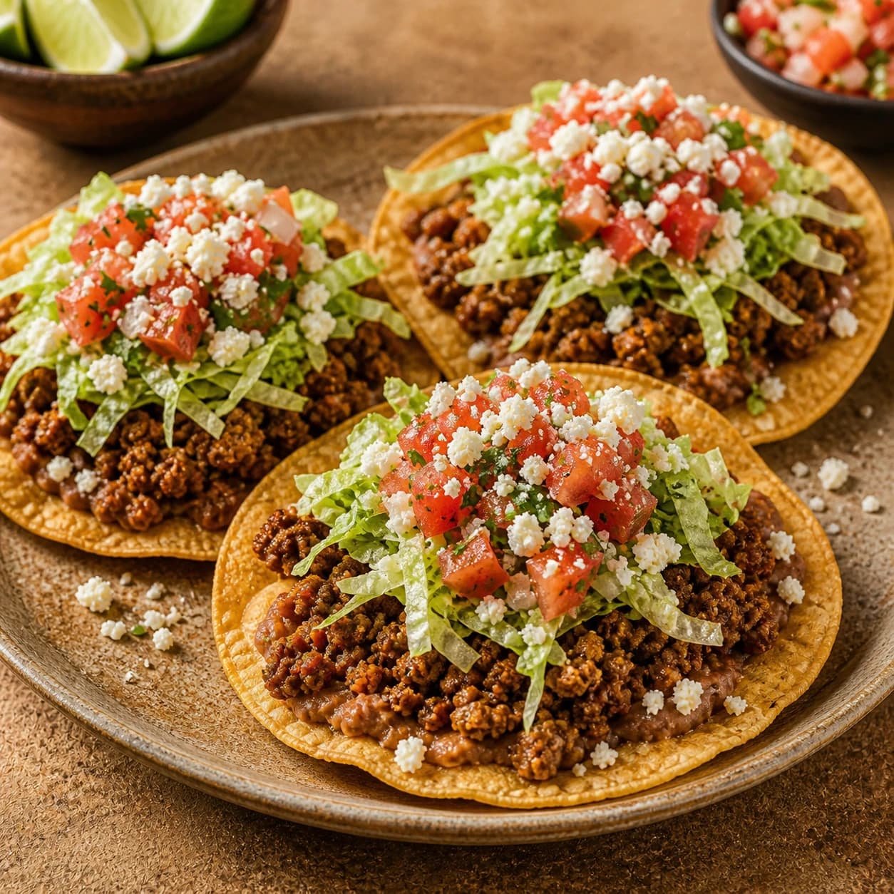 Vault Locked Crispy Beef Tostadas