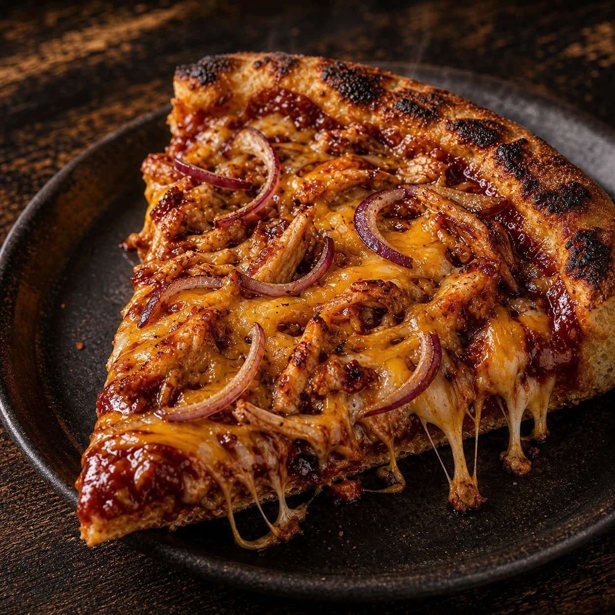 Blackout BBQ Chicken Griddle Pizza